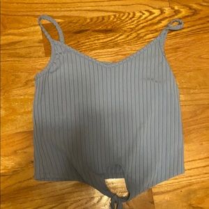 Light blue crop tank top
